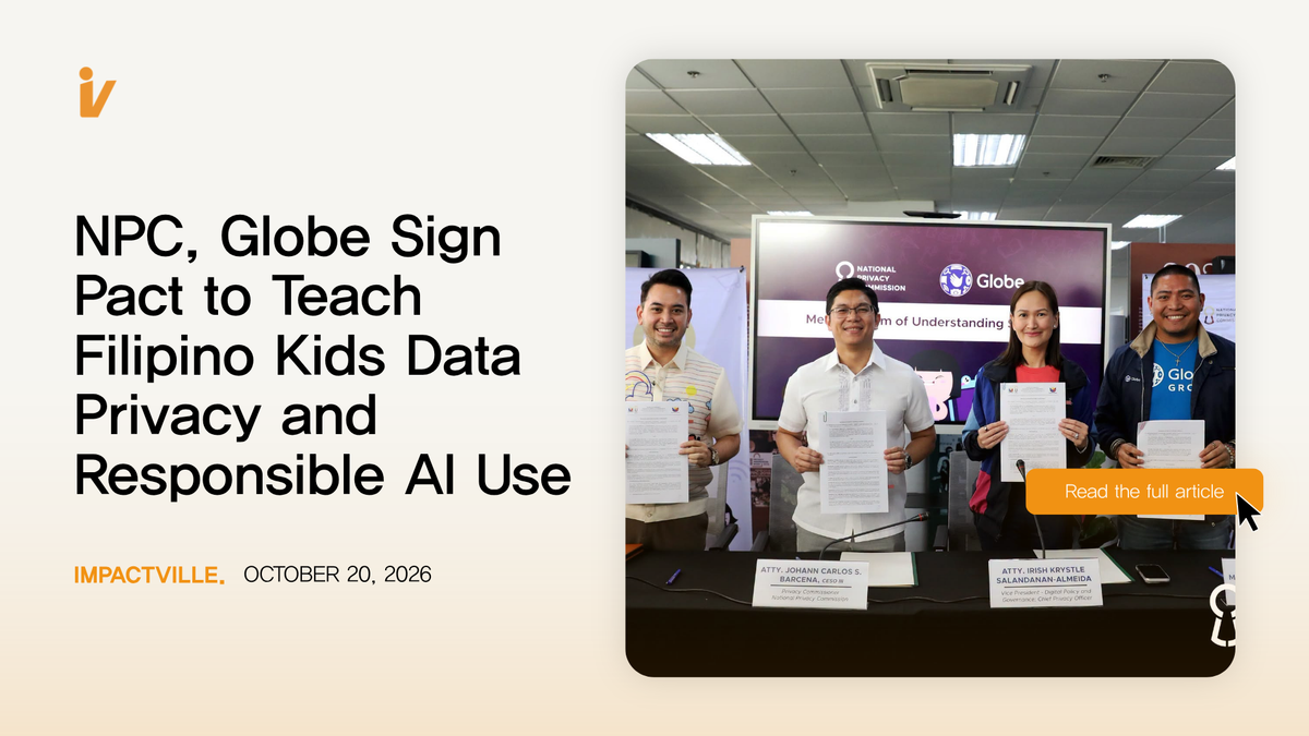NPC, Globe Sign Pact to Teach Filipino Kids Data Privacy and Responsible AI Use