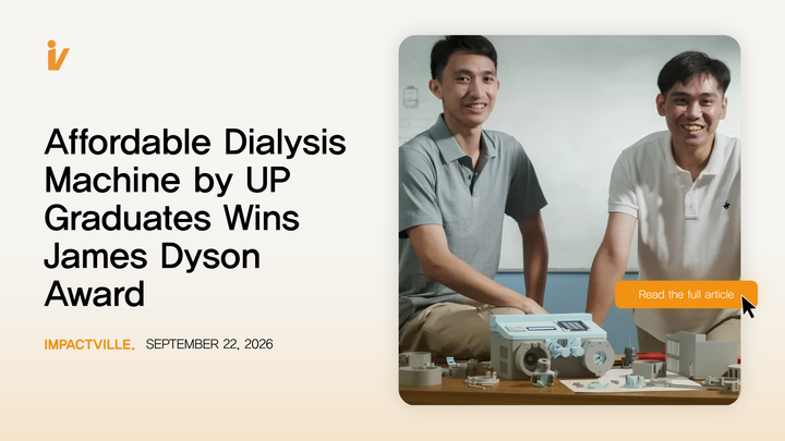 Affordable Dialysis Machine by UP Graduates Wins James Dyson Award