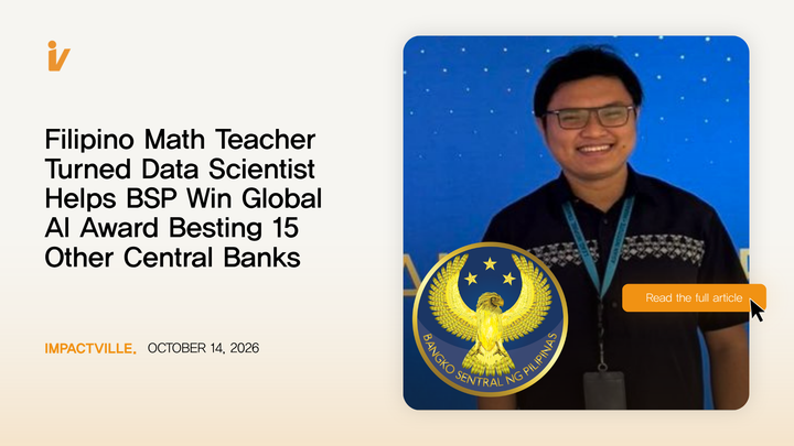 Filipino Math Teacher Turned Data Scientist Helps BSP Win Global AI Award Besting 15 Other Central Banks